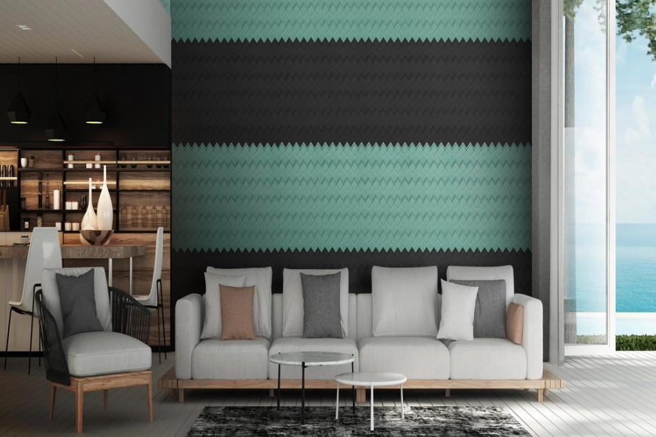 Organic-Strips-Step-Turquoise-and-Black-hotel-lobby