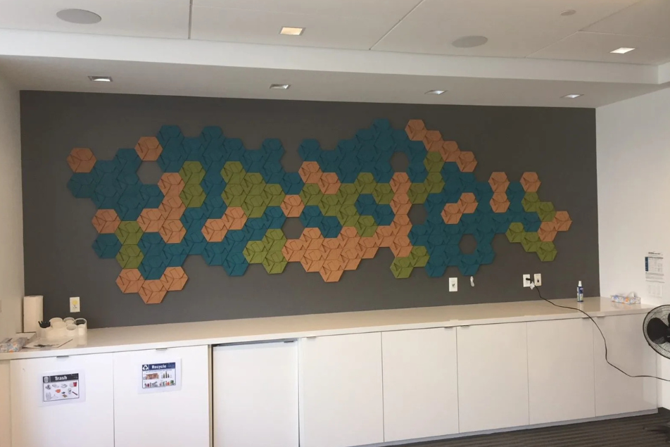 Organic blocks hexagon natural turquoise olive accenture