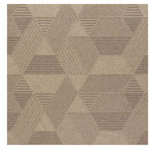 Geometric embossed cork tile